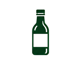 Green bottle icon on a white background