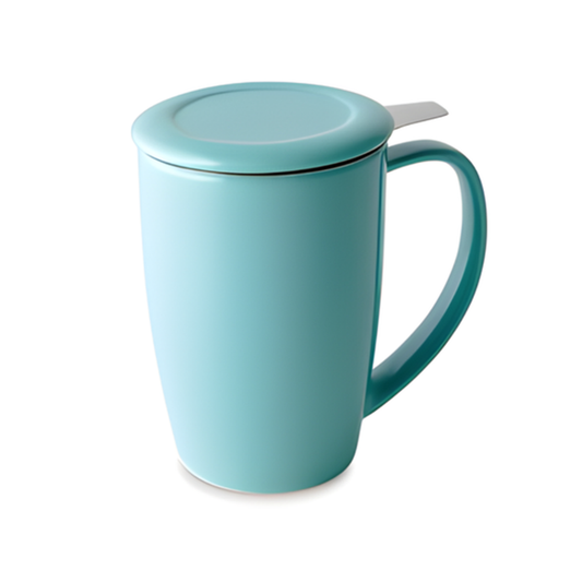 Ceramic Tall Tea Mug w/ Infuser
