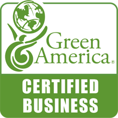 Green America Certified Business logo on a white background