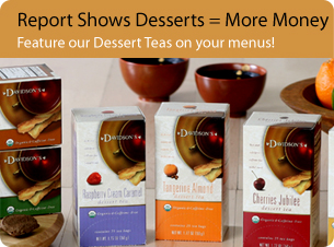 Davidson's Dessert Teas; opens to article on desserts bringing more money.