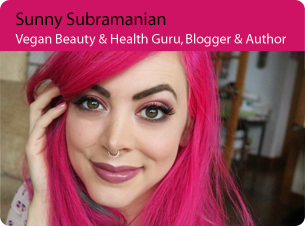 Sunny Subramanian: Vegan beauty & health guru, blogger & author

