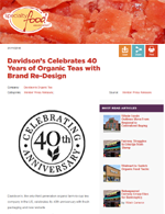 Davidson's Organics featured in Specialty Food January 2016 edition