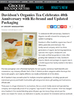 Davidson's Organics featured in Winsight Grocery Business March 2016 edition